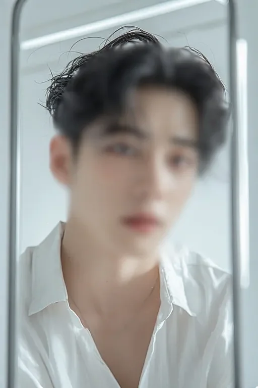 거울 앞에 서서 트렌디한 스타일을 선보이는 송파 지역 전담 여성전용마사지 매니저.